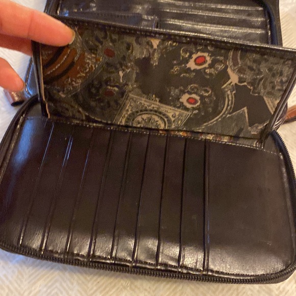 Vintage Belle Rose Leather Small Briefcase Purse - Picture 7 of 11